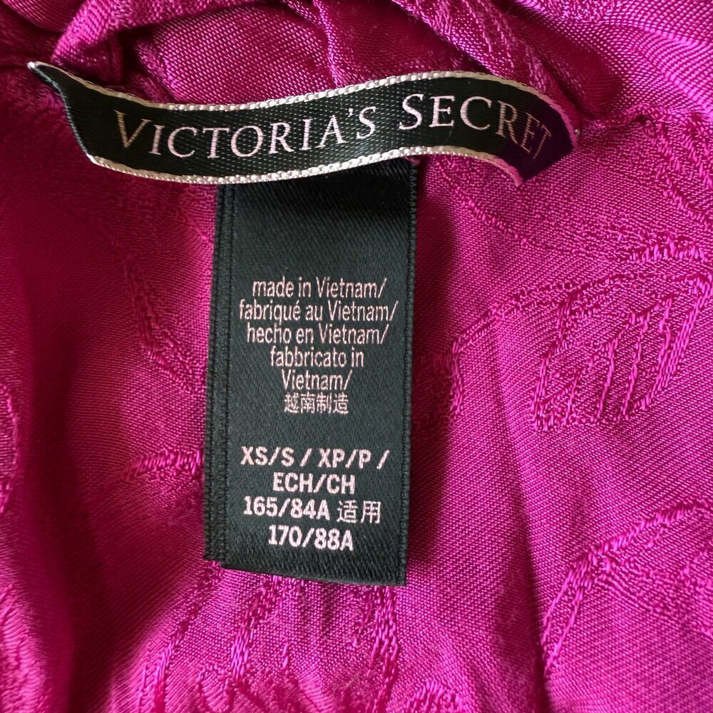 Victoria’s Secret Pink Lace Robe & Pajama Set | 3 Piece Cami Shorts XS/M - Picture 8 of 11